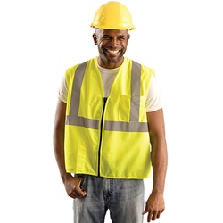 OK-1 ANSI Class 2 Lime Solid Surveyors Vest - 2X/3X OK1-C1L