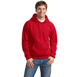 Hanes P170 ComfortBlend EcoSmart Pullover Hooded Sweatshirt P170-Deep-Red
