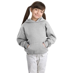 Hanes P470 Youth ComfortBlend EcoSmart Pullover Hooded Sweatshirt P470-Ash
