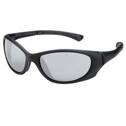 Crews Plasma Safety Glasses - Black Frame - Silver Mirror Lens PA117