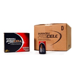 PROCELL D Batteries by Duracell, Alkaline, Case 72 PC1300-72