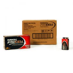 PROCELL 9 Volt Batteries by Duracell, Alkaline, Case 72 PC1604-72