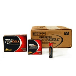 PROCELL AAA Batteries by Duracell, Alkaline, Case 144 PC2400-144