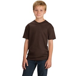 Port & Company - Youth Organic Cotton T-Shirt-Chocolate PC50YORG-Chocolate