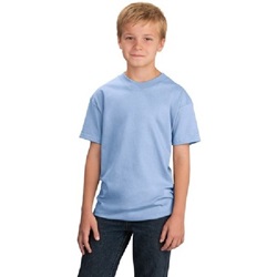 Port & Company PC54Y Youth 5.4-oz 100% Cotton T-Shirt - Light Blue PC54Y-Light-Blue