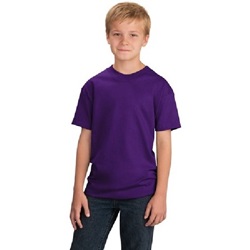 Port & Company PC54Y Youth 5.4-oz 100% Cotton T-Shirt - Purple PC54Y-Purple