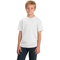 Port & Company PC54Y Youth 5.4-oz 100% Cotton T-Shirt - White PC54Y-White