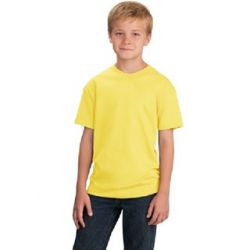 Port & Company PC54Y Youth 5.4-oz 100% Cotton T-Shirt - Yellow PC54Y-Yellow