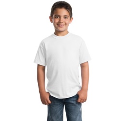 Port & Company Youth 50/50 Cotton/Poly T-Shirt PC55Y-White
