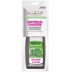 Rayovac Platinum AA/AAA/C/D/9V Universal Charger PS20PL-GEN