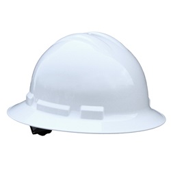 Radians QHP6 Quartz Full Brim Hard Hat - 6-Point Pinlock Suspension - White QHP6-WHITE