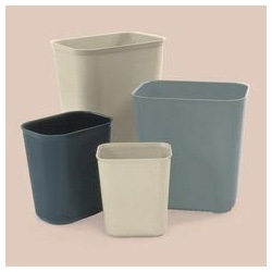 Fire-Resistant Fiberglass Wastebaskets RCP-2540-BEI