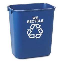 Deskside Paper Recycling Containers RCP-2956-73-BLU