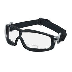 Crews Rattler Magnifier Safety Glasses/Goggles - Black Frame - Clear Bifocal Anti-Fog Lens RTHAF