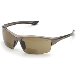 Elvex Sonoma Bifocal Safety Glasses Brown Lens +2.5 RX-350BR-2-5