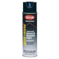 Krylon Quik-Mark Solvent Based Inverted Marking Paint - 20 oz - Asphalt Black S03550