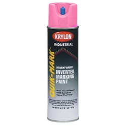 Krylon Quik-Mark Solvent Based Inverted Marking Paint - Fluorescent Pink - 20 oz Can (Net Weight 17 oz) S03622