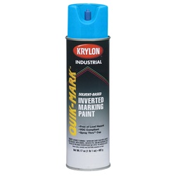 Krylon Quik-Mark Solvent Based Inverted Marking Paint - Fluorescent Blue - 20 oz Can (Net Weight 17 oz) S03722