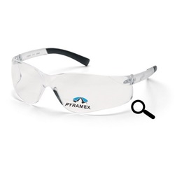 Pyramex Ztek Readers Safety Glasses - Rubber Temple Tips - Clear Bifocal Lens S2510R