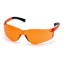 Pyramex Ztek Safety Glasses - Rubber Temple Tips - Orange Lens S2540S