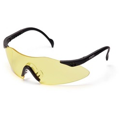Pyramex Intrepid Safety Glasses - Black Temples - Amber Lens SB1630S