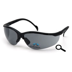 Pyramex V2-Readers Safety Glasses - Black Frame - Gray Bifocal Lens SB1820R
