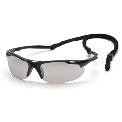 Pyramex Avante Safety Glasses - Black Frame with Cord - Clear Indoor/Outdoor Lens SB4580DP