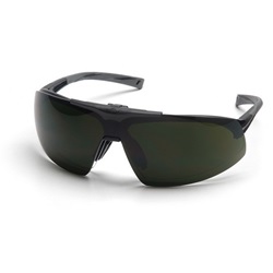 Pyramex Onix Plus Safety Glasses - Black Frame - Clear Anti-Fog Lens - Flip Up 5.0 IR Filter Lens SB4950STP