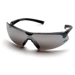 Pyramex Onix Safety Glasses - Black Frame - Silver Mirror Lens SB4970S
