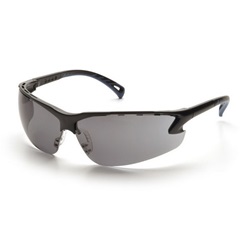 Pyramex Venture 3 Safety Glasses - Black Frame - Gray Lens SB5720D