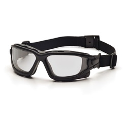 Pyramex I-Force Safety Glasses/Goggles - Black Frame - Clear Anti-Fog Lens SB7010SDT