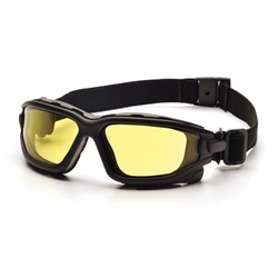 Pyramex I-Force Safety Glasses/Goggles - Black Frame - Amber Anti-Fog Lens SB7030SDT