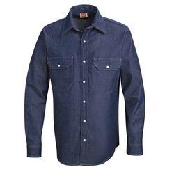 Red Kap Men's Deluxe Denim Shirt - Long Sleeve SD78DN