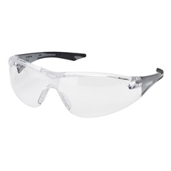 Elvex Avion Safety Glasses - Red Temple Tips - Polycarbonate Lens SG-18C-BLK