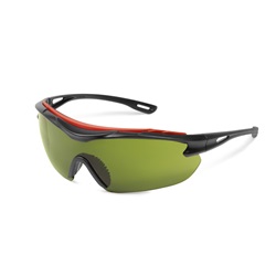 Elvex Brow-Specs Safety Glasses - EVA FR Foam Brow Guard Black Frame - Green Welding Shade 3.0 Lens SG-31WS3-AF