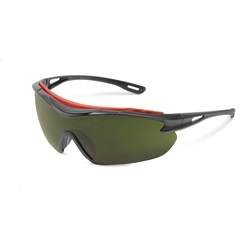 Elvex Brow-Specs Safety Glasses - EVA FR Foam Brow Guard Black Frame - Green Welding Shade 5.0 Lens SG-31WS5-AF