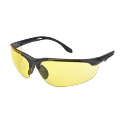 Elvex Sphere-X Ultimate Safety Glasses - Black Vented Frame with Adjustable Temples - Amber Lens SG-51A