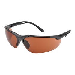 Elvex Sphere-X Ultimate Safety Glasses - Black Vented Frame with Adjustable Temples - Copper Blue B SG-51BB