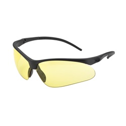 Elvex Flex-Pro Safety Glasses - Black Frame with Core Flex Adjustable Temples - Amber Lens SG-55A