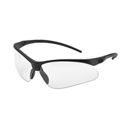 Elvex Flex-Pro Safety Glasses - Black Frame with Core Flex Adjustable Temples - Clear Lens SG-55C-AF