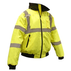 Radians Waterproof Bomber Jacket with Removable Fleece Liner - Lime Green SJ11-3ZGS