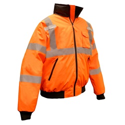 Radians Waterproof Bomber Jacket with Removable Fleece Liner - Orange SJ11-3ZOS
