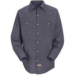 Red Kap Men's Geometric Micro Check Work Shirt - Long Sleeve SP14GB