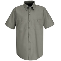 Red Kap Men's Industrial Work Shirt - Short Sleeve SP24GY