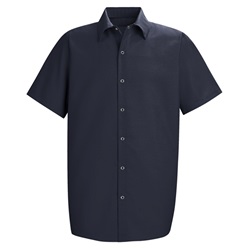 Red Kap Men's Specialized Pocketless Work Shirt - Short Sleeve SP26NV