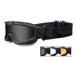 Wiley X Spear Goggles - Black Frame - Grey, Clear & Rust Lenses SP293B