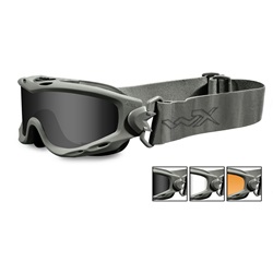 Wiley X Spear Goggles - Green Frame - Grey, Clear & Rust Lenses SP293G