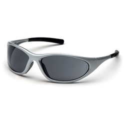 Pyramex Zone II Safety Glasses - Silver Frame - Gray Lens SS3320E