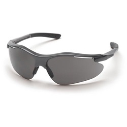 Pyramex Fortress Safety Glasses - Silver Frame - Gray Lens SS3720D