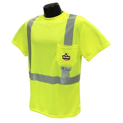 Radians ST11-2UV Class 2 Hi-Viz T-Shirt w/Rad-Shade UV Protection - Green ST11-2UVG